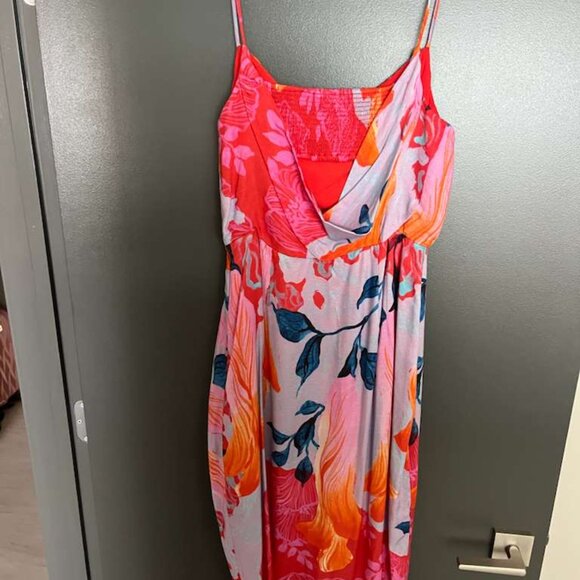 Anthropologie Sleeveless Draped-Back Asymmetrical Slip Midi Dress - Picture 3 of 3